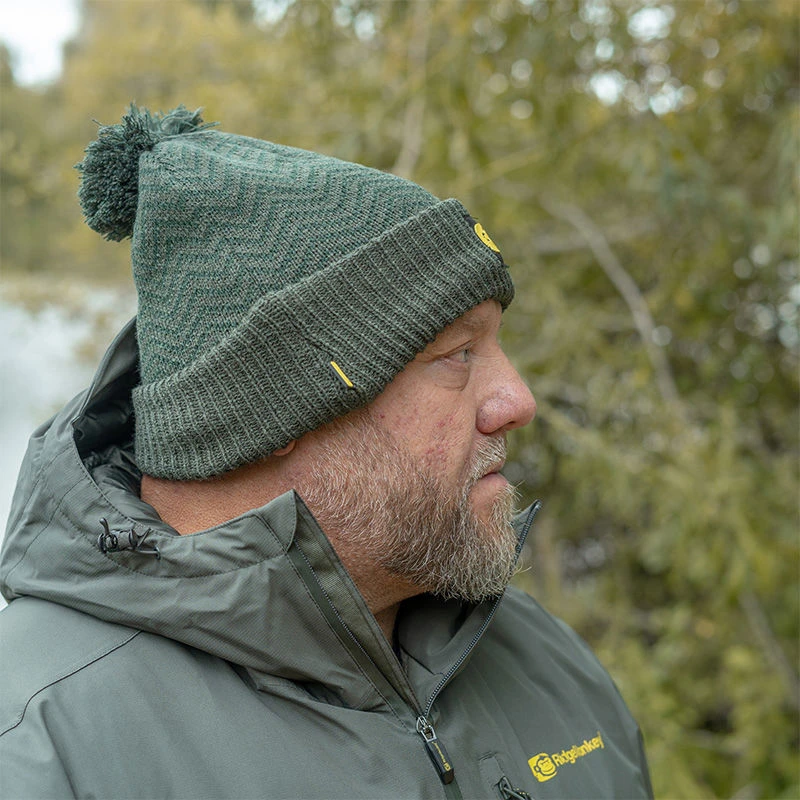Ridge Monkey APEarel ThermaPro Waterproof Bobble Hat Green